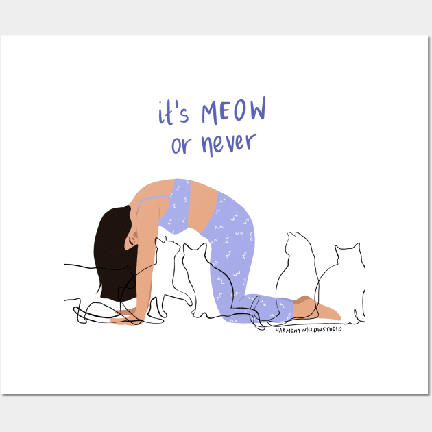 Meow or never Wall Art by Harmony Willow Studio